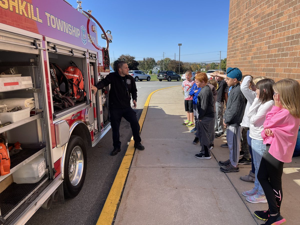 Room 500 at KBES, and the whole school had fun learning about Fire prevention. Thank you to the Bushkill volunteer Fire company and EMS squad for teaching us and keeping us safe <a href="/KBESPrincipal/">Kelly Apruzzi</a> #kbesproud
