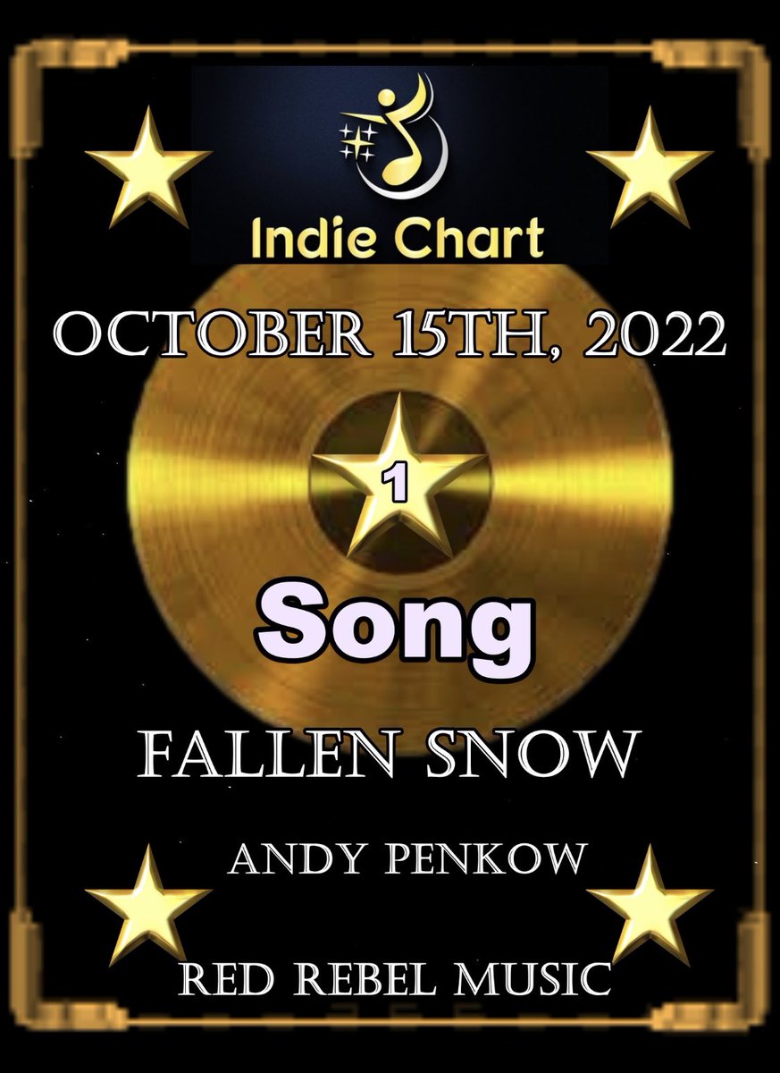 AndyPenkow's tweet photo. Woo!! My first number one out side of Australia… I couldn’t be happier. Thank you Nashville Radio and Independent charts. #fallensnow https://t.co/bV3rjXAtj0