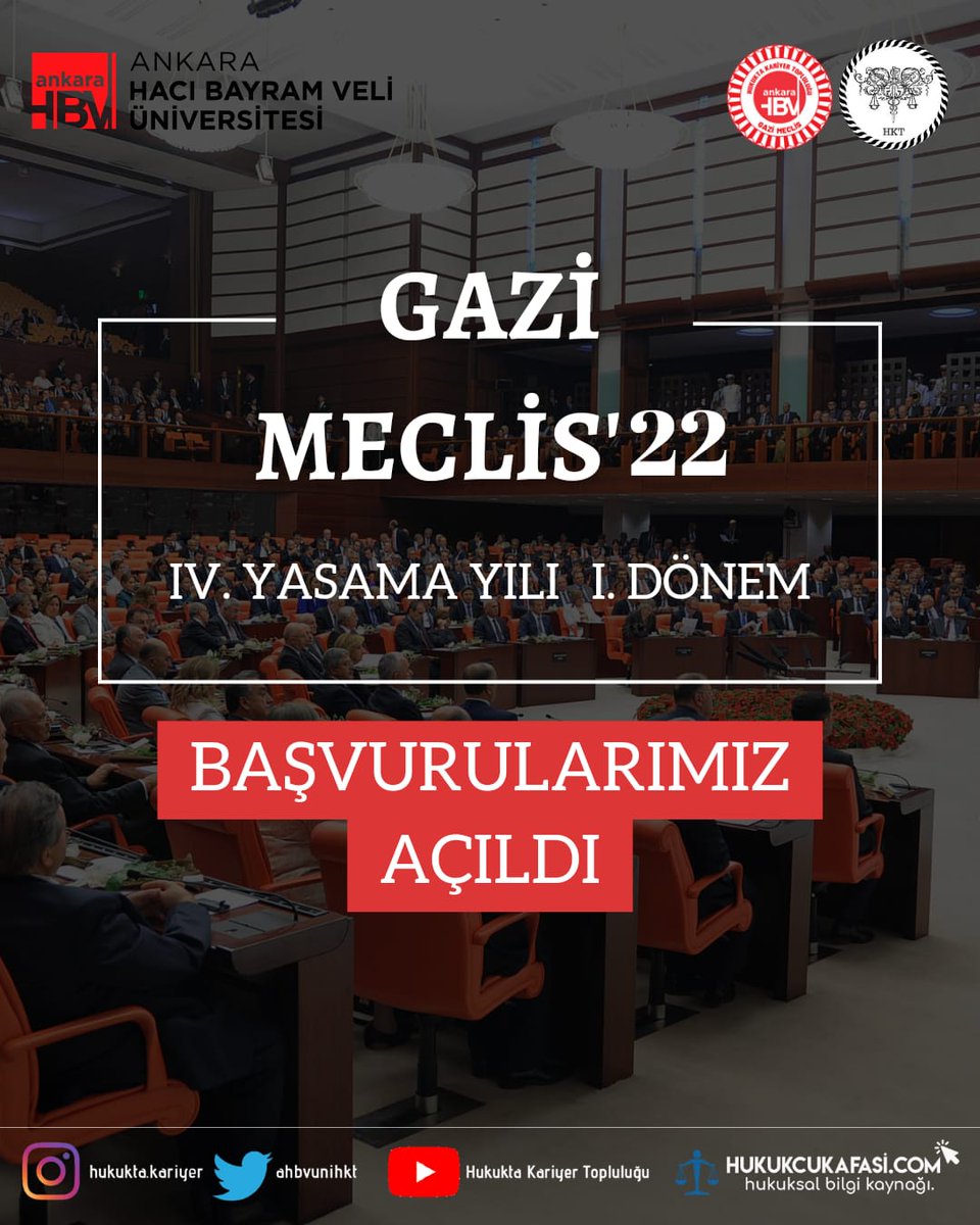 Gazi Meclis etkinliğimizin başvuruları açılmıştır. Etkinliğimizde vekil olmak, kanun tekliflerini tartışmak ve bizlerle birlikte bu tecrübeyi yaşamak istiyorsanız başvuru linkimiz: forms.gle/TUASb9CoBUCmBc…
