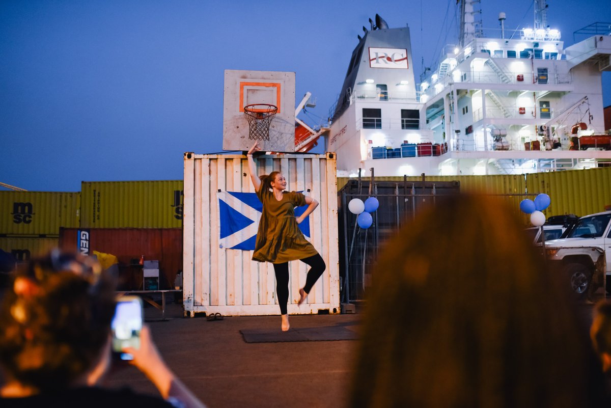 Every day, volunteers on board the #AfricaMercy in #Senegal experience the vibrant local culture. Earlier, the community gathered on the dock for a traditional Scottish dance called a céilí! The memories of these moments will last a lifetime. #Scotland #Ceilidh #MercyShips