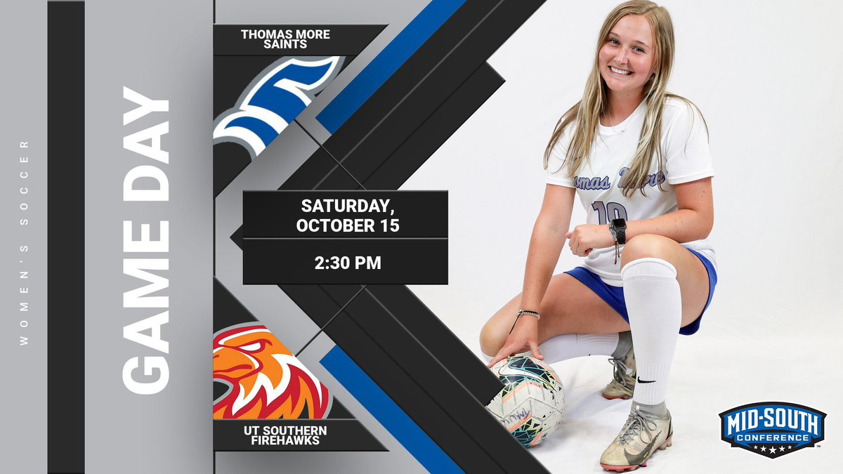 Game Day. 

⚽️: Women's Soccer @ #7 UT Southern 
⏰: 2:30 pm ET
📍: Pulaski, Tenn.
🖥:bit.ly/3evbxYD
📊:bit.ly/3Mz3BSw

<a href="/TMU_WSoccer/">TMU Women's Soccer</a> 

#LetsGoSaints