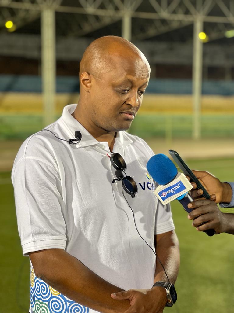 StGentil's tweet photo. Anthony Baffoe Patrick Mboma n our very own Jimmy Gatete giving their remarks to the Future Rwandan Footballers #LegendsInRwanda #ConnectionTv @VCWC2024 https://t.co/WLZyAwRJkP