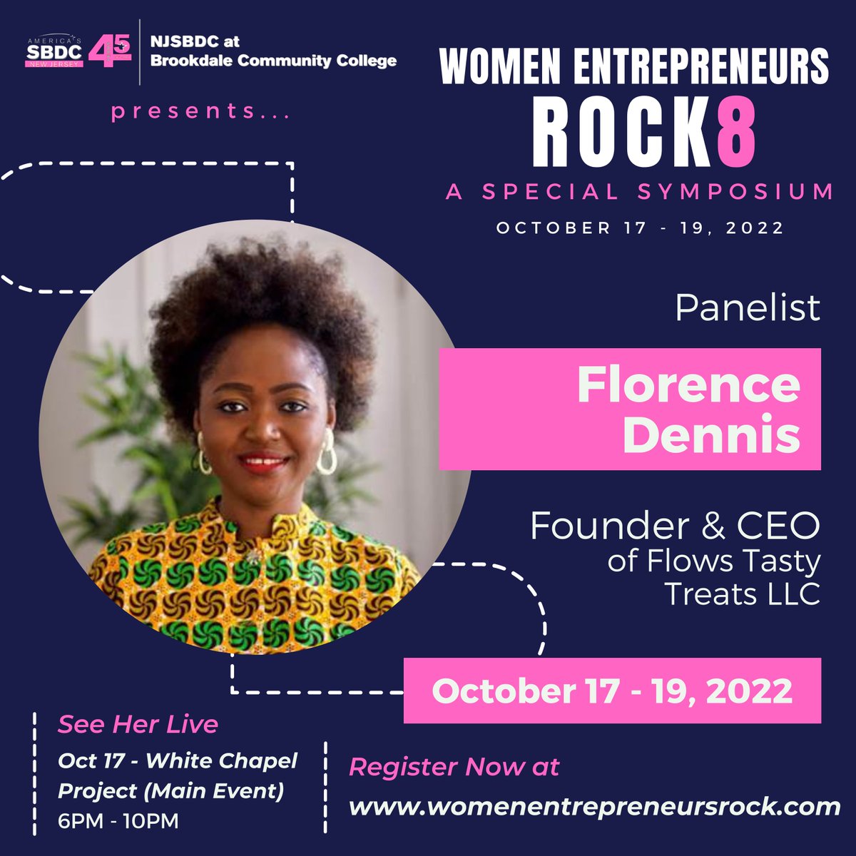 While Florence Dennis is known for Flows Tasty Treats <a href="/TastyFlows/">FlowsTastyTreats!</a> , she's not just a business owner. She also works for the NYC Dept of Ed as Director of Career Readiness within the Division of Multilingual Learners.

Get your ticket to see her live! #NJ 

ce.brookdalecc.edu/search/publicC…
