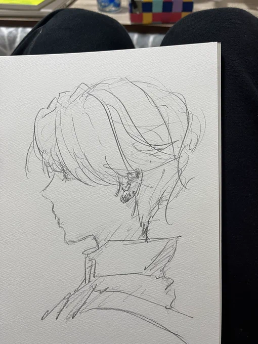 久々に鉛筆を握った 