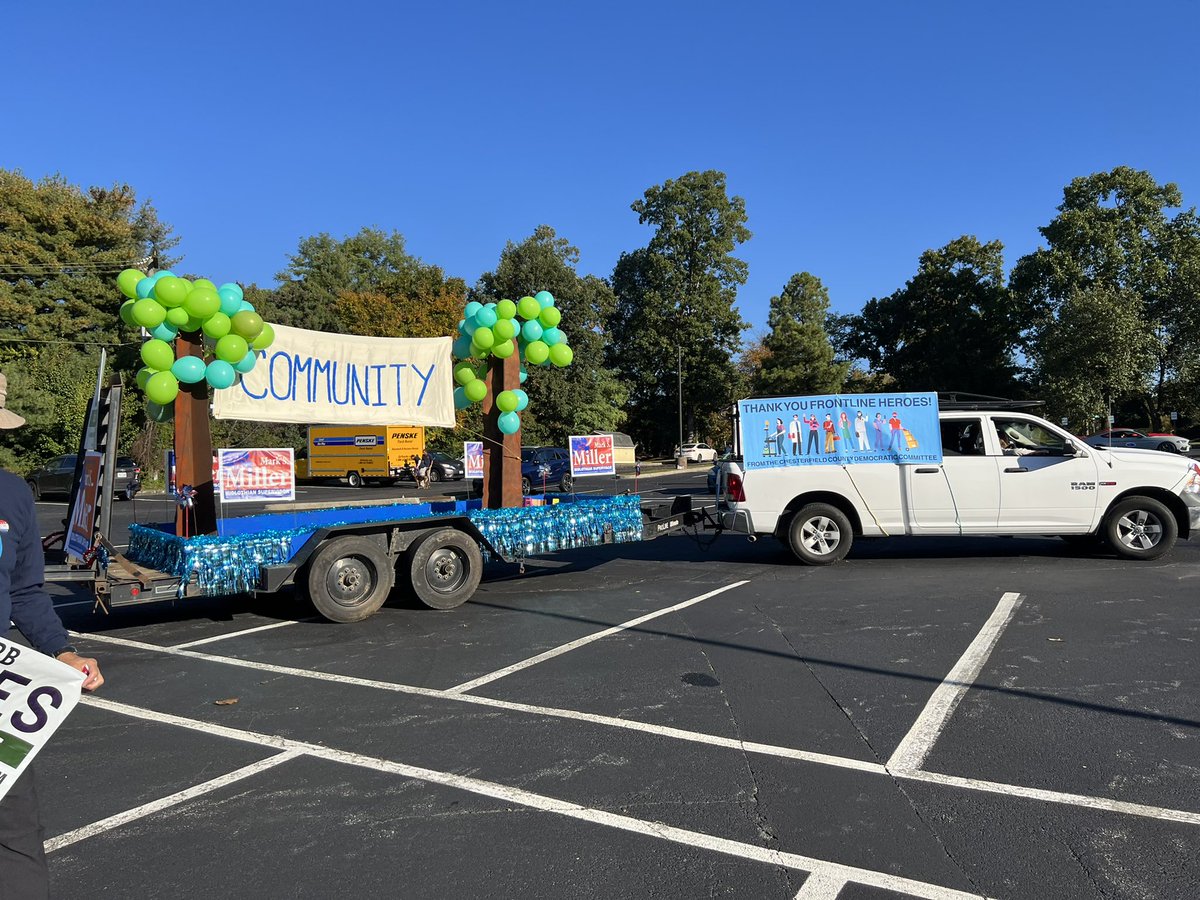 herb4virginia's tweet photo. VOTE BLUE! Here with the CCDC at the Midlothian Day Parade! https://t.co/G5NInY36wH