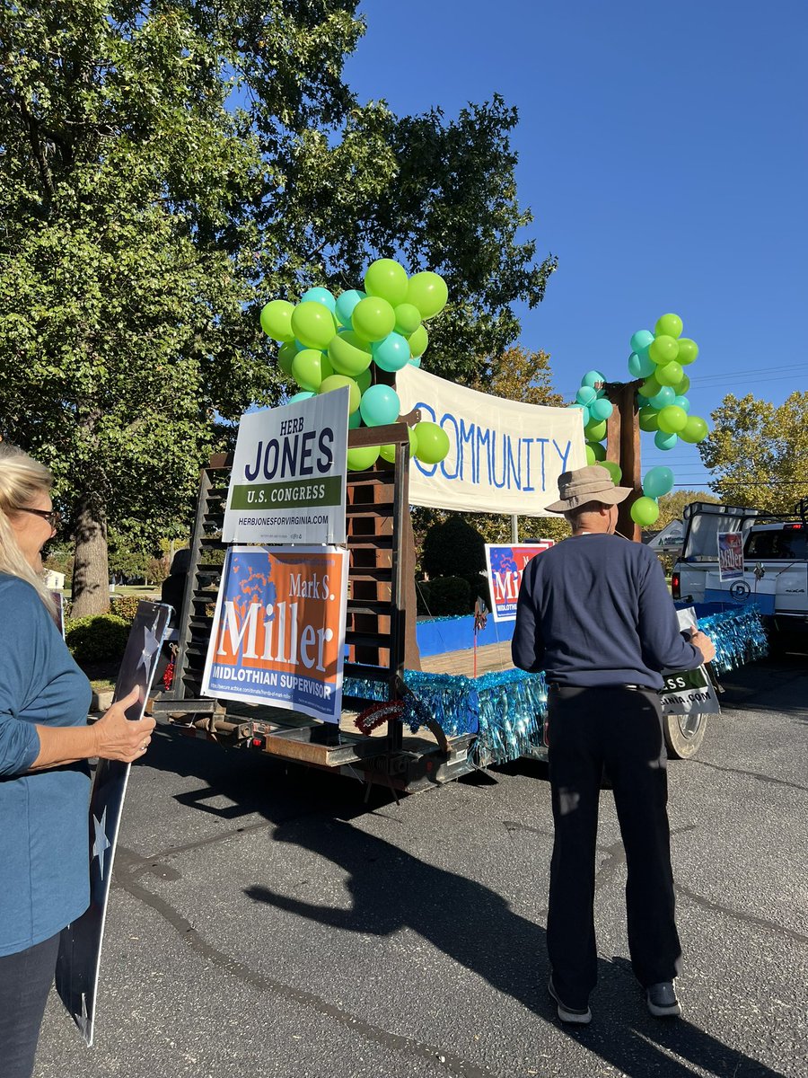 herb4virginia's tweet photo. VOTE BLUE! Here with the CCDC at the Midlothian Day Parade! https://t.co/G5NInY36wH