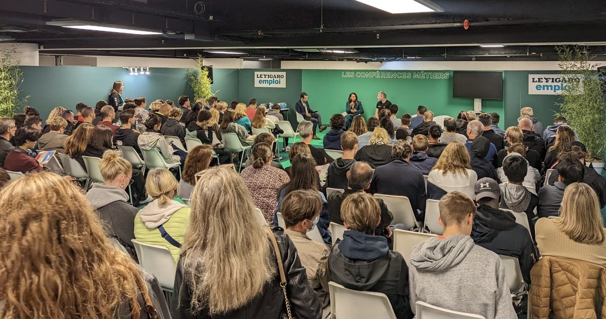 nlidija's tweet photo. Merci au @Figaro_Etudiant pour l’invitation à la conférence « Les métiers du numérique ». Aujourd’hui et demain, c’est l’occasion de visiter le stand 26 de l’@IIMparis pour découvrir nos programmes. #digital #horsparcoursup @MatiDuquesne @PlvJennifer https://t.co/zr9SOp2YrV