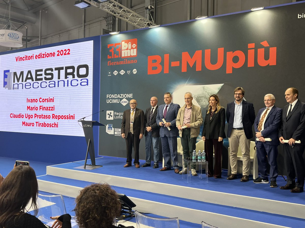 BIMU2026's tweet photo. 🎖Ivano #Corsini, Mario #Finazzi , Claudio #Repossini e Mauro #Tiraboschi sono i 4 premiati con il riconoscimento @UCIMU di #maestrodellameccanica.

👨‍🏫 Il Club dei Maestri conta ora oltre 60 mebri! https://t.co/FFdF3NXdwT