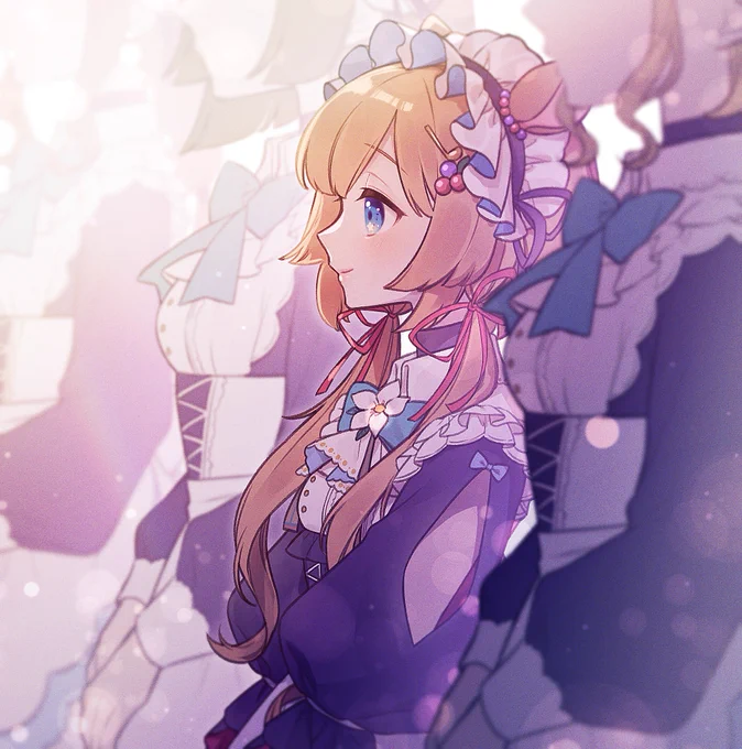 ほかのパーラーメイドさん達よりも背が低めというお話を聞いた時に描いたものを加筆しました こぢんまり妖精さん…#絵にふぁー 