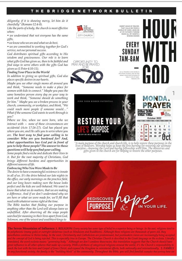 DBridgeNetwork's tweet photo. @FrancisMadojemu @segunakredot @seunopadare @BabateyeA @AjayiOpeTunde @tommiebanji @AkoffeJ @JoshuaOyesola @betaservio @okuyiga_olumide The Bridge Network Bulletin 16th October, 2022. Do have a great Sunday & a great week ahead. #TBN #OutstandingLife&ServiceTransformingOurWorld https://t.co/fJIG7ZvcVR