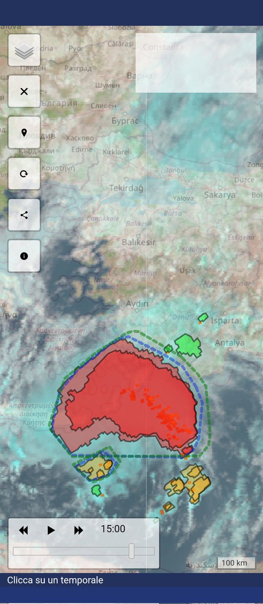 BenjaminMeteo's tweet photo. #thunderstorms moving to #Antalya #Turkey. #Benjamin app #nowcasting https://t.co/06bPdYWqcA
