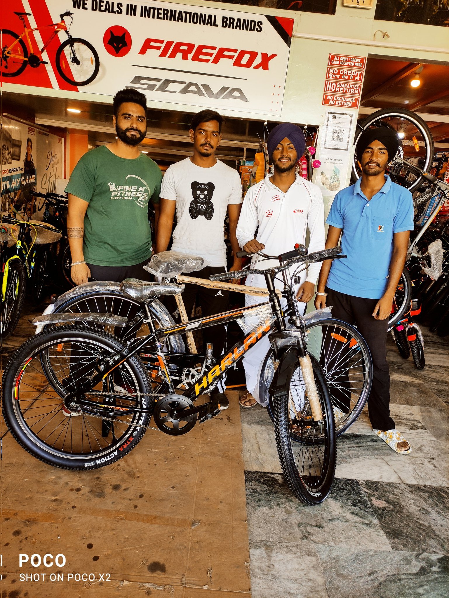 Bike shop sales credit card