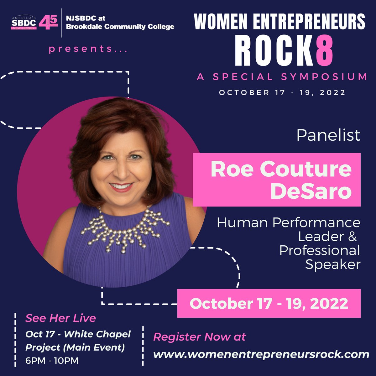 The world needs more "gutsy gals" in business - and our next speaker is their biggest champion!

<a href="/BeAGutsyGal/">Roe Couture DeSaro</a> founder Roe Couture DeSaro is a multi-award-winning entrepreneur, Human Performance Leader and professional speaker. See her live on Monday! #NJ

ce.brookdalecc.edu/search/publicC…