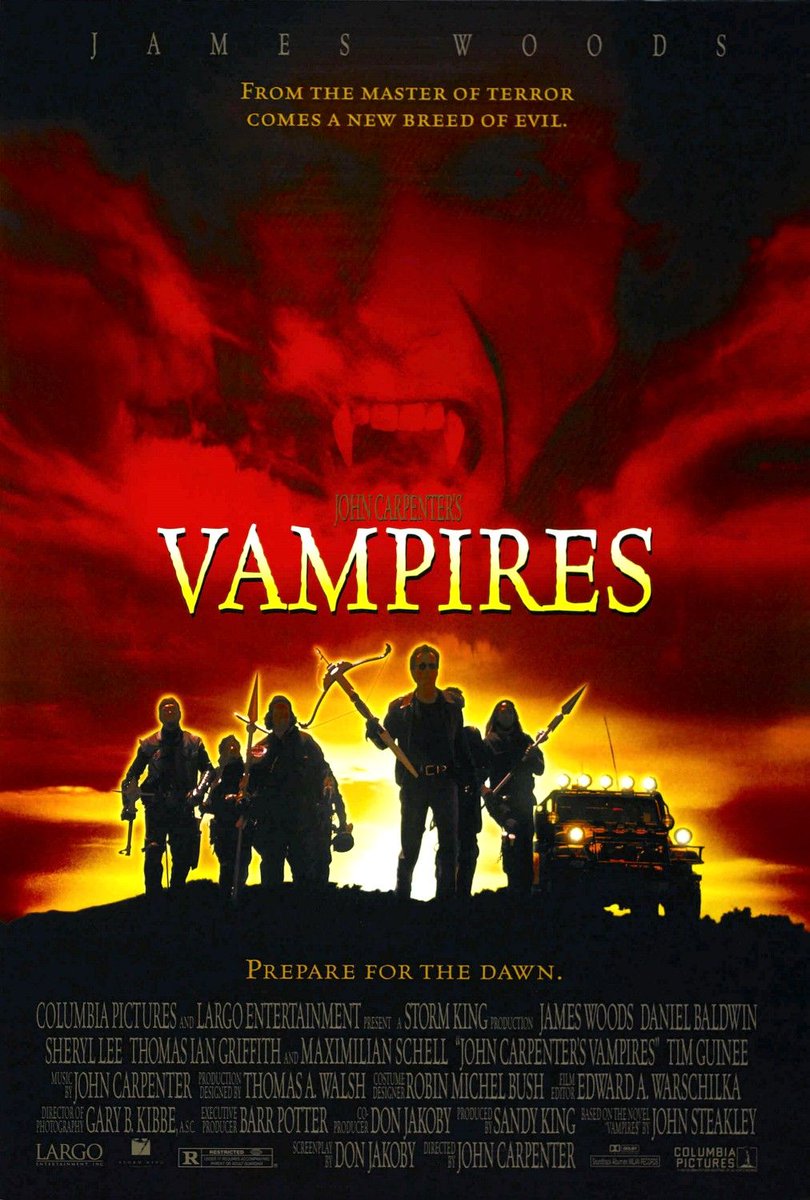livunderfilm's tweet photo. This was last night's re-watch. It doesn't quite hold together, and the misogyny* does itch watching it 25 years later, but Vampires is probably a little underrated overall. It's got a great dusty, sweaty style, and James Woods is cool AF in it. https://t.co/687VLlHB5f
