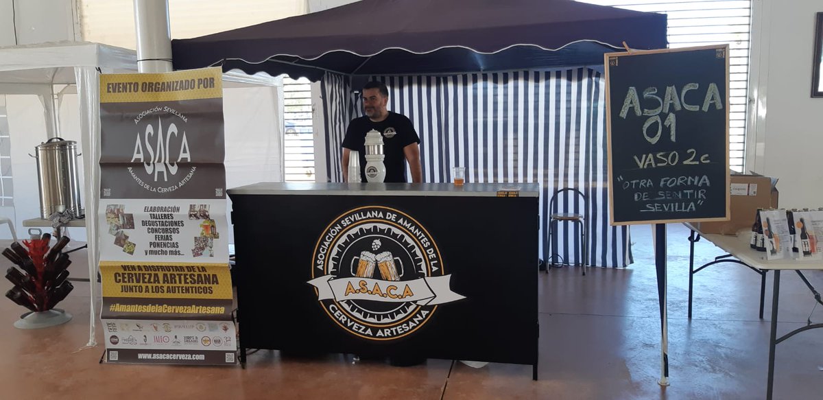 ASACAinfo's tweet photo. Recordad que hoy y mañana estamos con nuestro stand en la V Feria de la Cerveza Artesana de Fuentes de Andalucía, y por supuesto con nuestra cerveza artesana ASACA.01
#AmantesdelaCervezaArtesana #ASACA https://t.co/Uop1AaE0eG