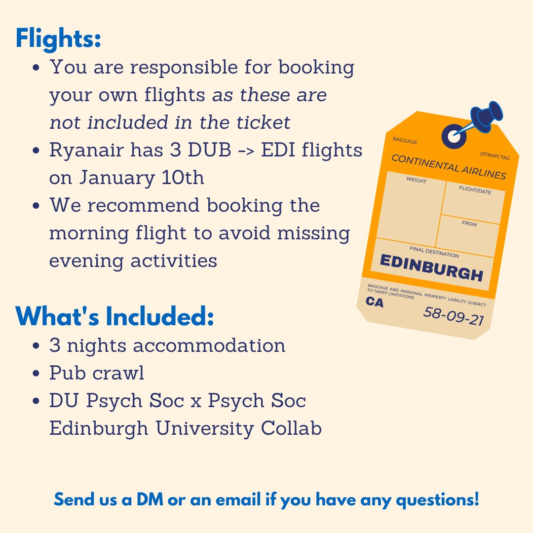 We're going to Edinburgh! Tickets will be on sale at 3pm on Monday October 17th on FIXR. Link will be shared via social media and email. Tickets cost €74.50 with a £20 cash deposit required upon arrival in Edinburgh. Flights are not included Stay tuned for Monday! 🧠🏴󠁧󠁢󠁳󠁣󠁴󠁿