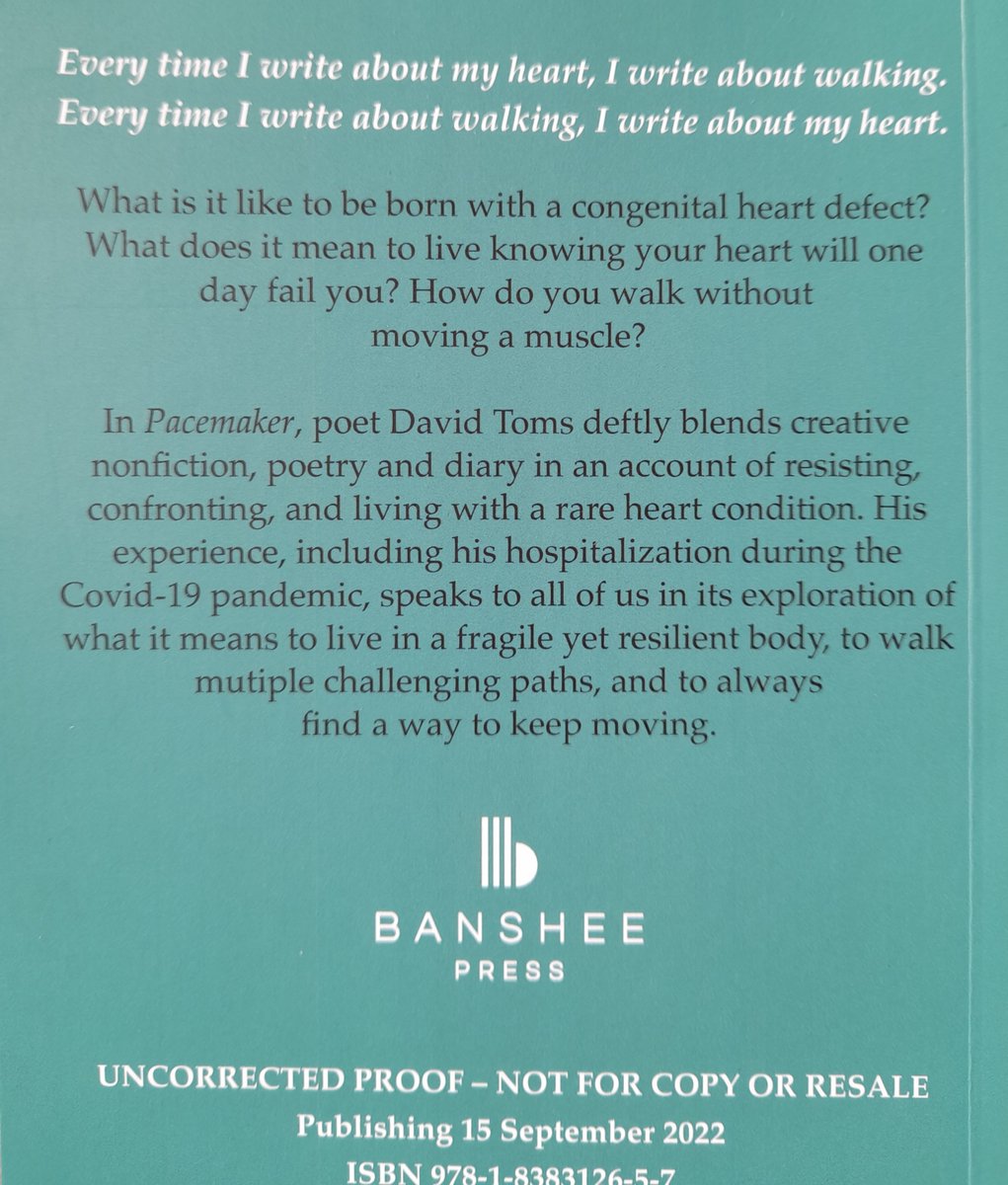 ravenbooks's tweet photo. On the first day of #IrishBookWeek☘, my #NextIrishRead is @daithitoms's Pacemaker. @bansheelit kindly sent me a proof but the finished book is a gorgeous little hardback, I do love thoughtful book design. https://t.co/QDzUfXsdLB