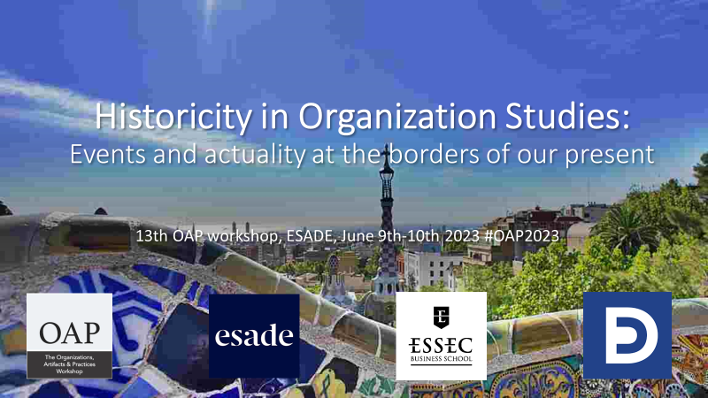 WorkshopOAP's tweet photo. Join us in Barcelona at @ESADE for a new OAP workshop (June 9th-10th): "Historicity in Organization Studies: events and actuality at the border of our present". CFP here: https://t.co/qwCoeoeF9V 

#OAP2023 #Historicity #OrganizationStudies https://t.co/Sj7n7ICGIA