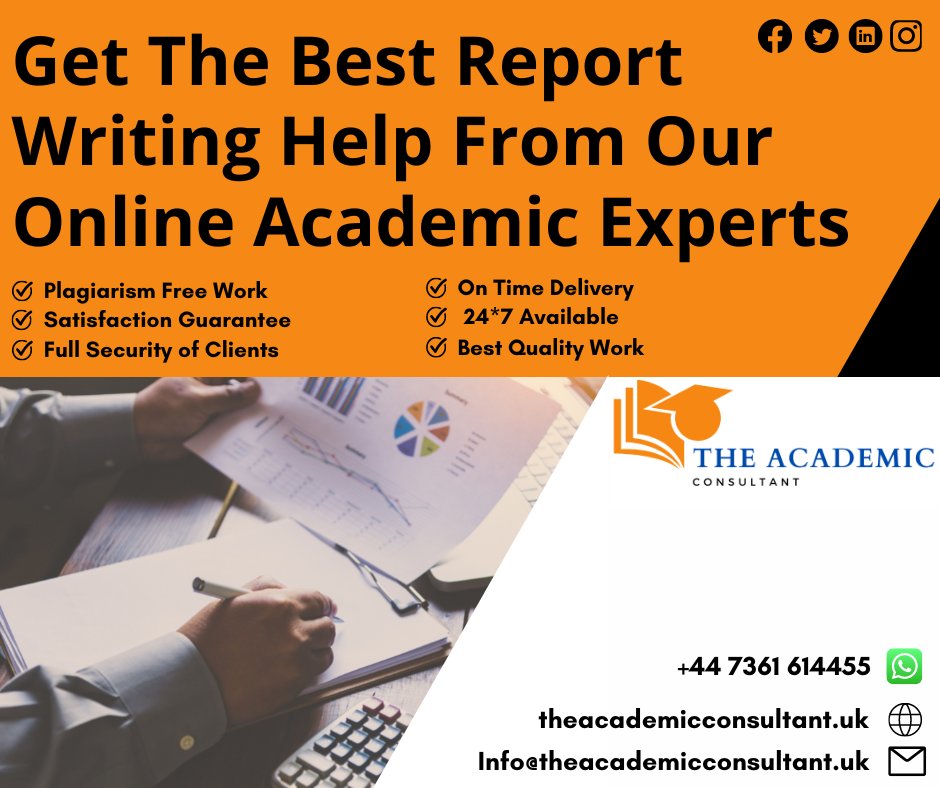 theacademiccon3's tweet image. Be confident! Because you choose our Report Writing Assignment Help.
Order Now:
#reportwriting #reportwritingassignmenthelp #Reportwritinghelp #writingassignment #writinghelp #assignmenthelp #assignments #help #theacademicconsultant