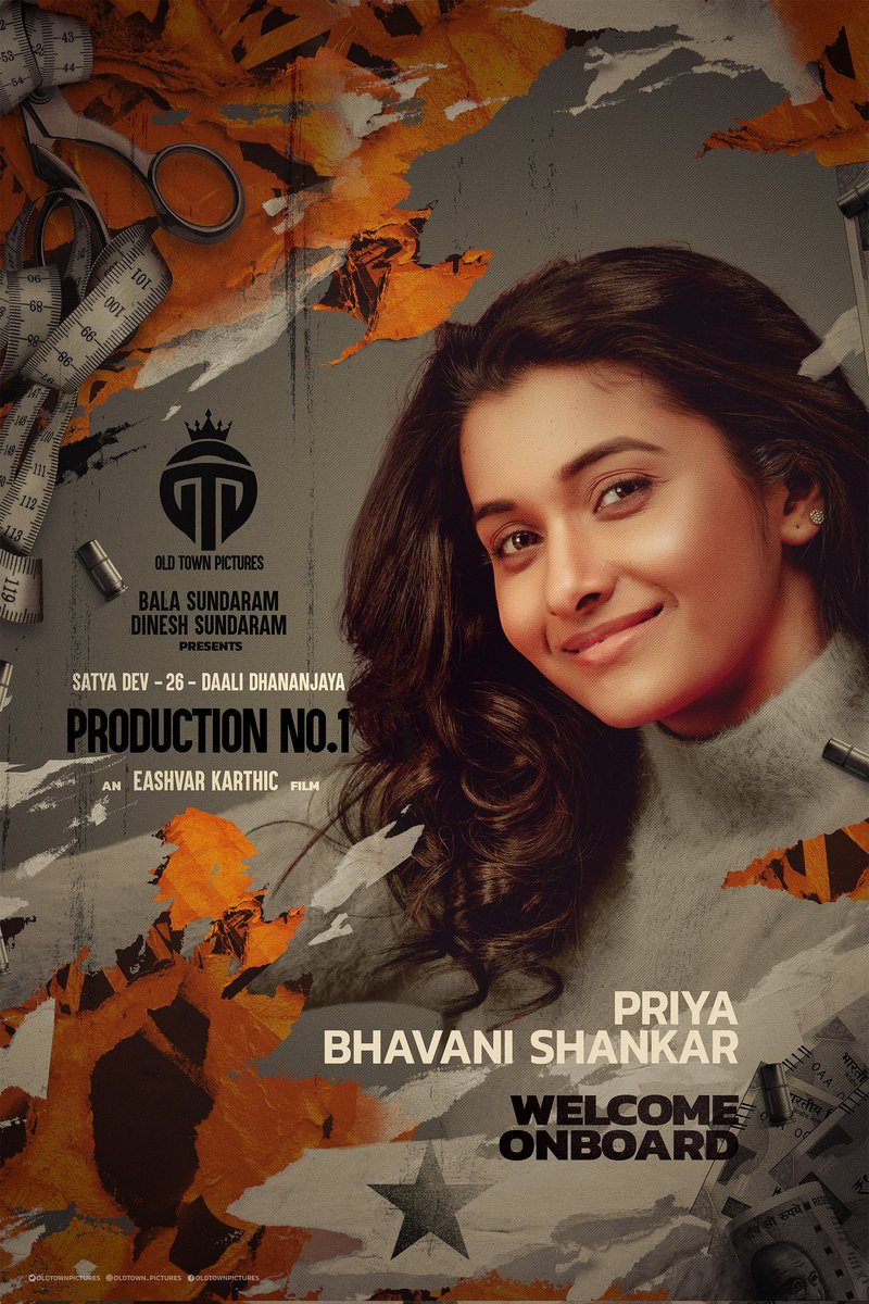 PoojaSuniramana's tweet photo. Tamil actress Priya Bhavani Shankar  became the female lead for Daali Dhananjay, Satyadev's  untitled.

 @Dhananjayaka @ActorSatyaDev @priya_Bshankar 

#ProductionNo1 #Dhananjay26 #Satyadev #Dhananjay #actorsatyadev #Priyabhavanishankar https://t.co/3MhLAhLZ6K