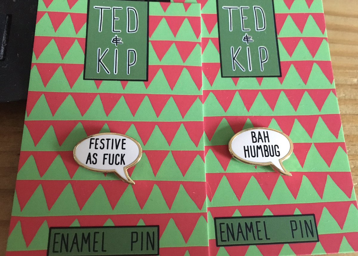 We’re starting Christmas songs in choir next week, so I can’t wait to wear my new “festive as fuck” badge from <a href="/tedandkip/">Ted & Kip</a>. 😍 The other one is for my choir buddy who is, shall we say, less enthused about Christmas. 😂 #thisgirlloveschristmas