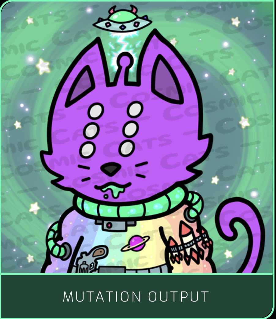 studiomccann's tweet photo. I’m thinking the albino with the @alienfrens mutation eyes might hit harder than the purple one with rockets! I just can’t believe how many options there are on these @CosmicCats_ mutations. You pick your own and go!!! It’s a Build a Cat! Ha
#CCmutations #CosmicCats #nft https://t.co/59jZE8L8sb