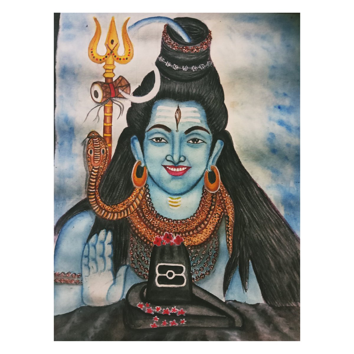 sami_art_draw's tweet photo. Watercolor painting 
Mahadev art .
Lord shiva https://t.co/IEXaAeIKG5