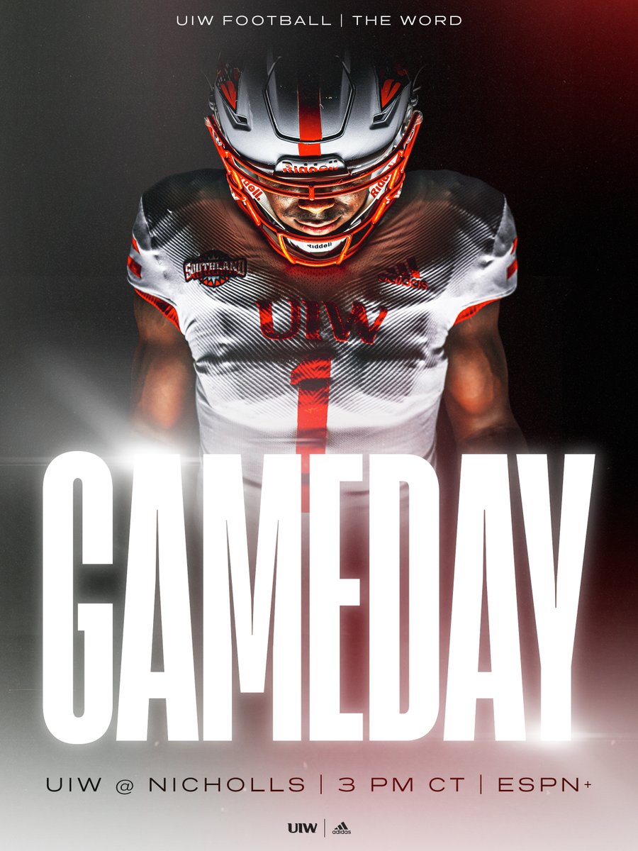 UIWFootball's tweet photo. 𝙂𝘼𝙈𝙀 𝘿𝘼𝙔 𝙄𝙉 𝙏𝙃𝙄𝘽𝙊𝘿𝘼𝙐𝙓

📍 John L. Guidry Stadium
⏰ 3 p.m.
📊 https://t.co/OMYHkYU0JR
🖥 https://t.co/Ryza4BrlPr (ESPN+)

#TheWord https://t.co/jDuuAHqDKd