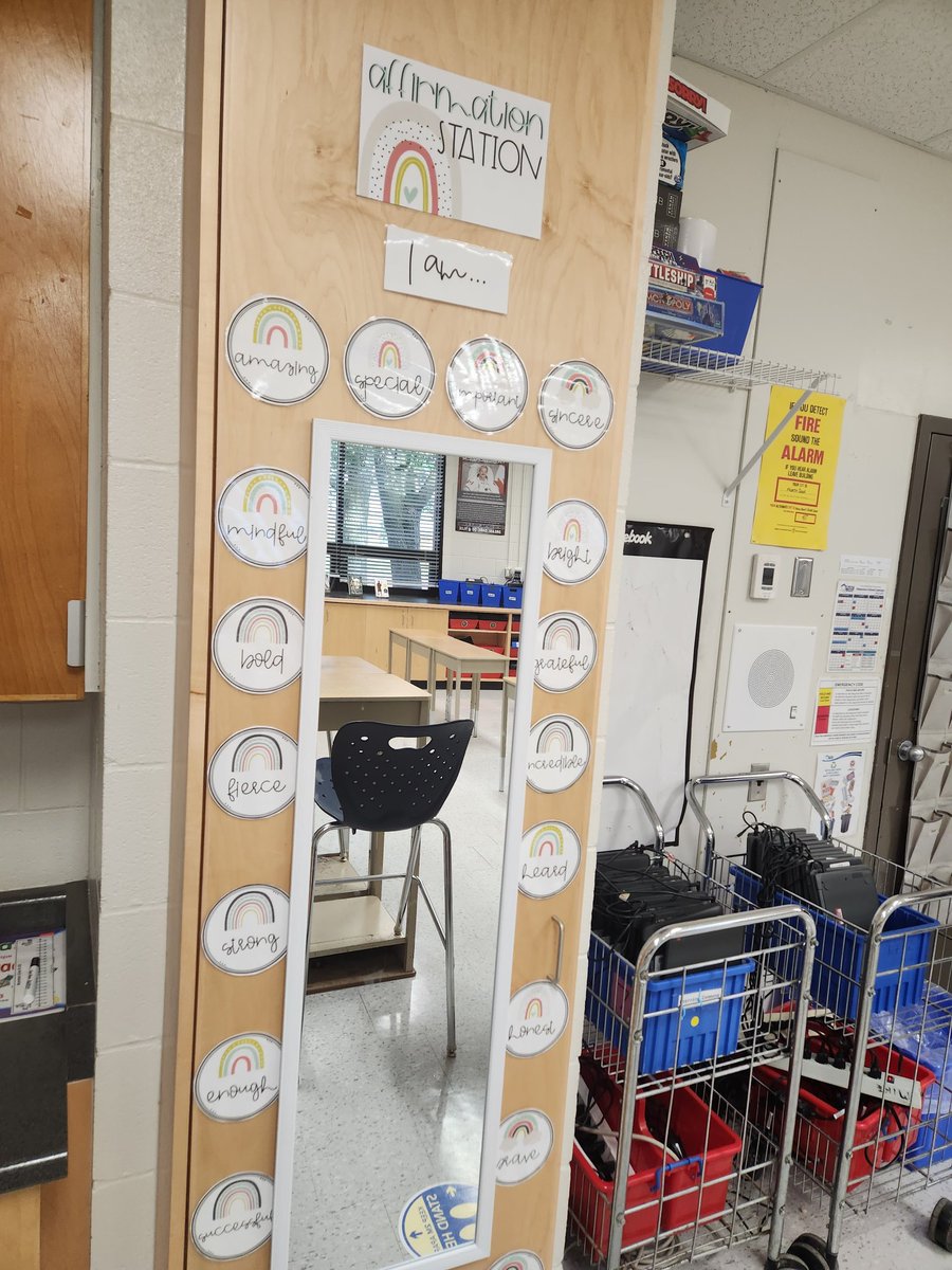 GauthierTVDSB's tweet photo. @TVDSBSafeSchool @TVDSB Check out this affirmation station in an intermediate classroom! Excellent work @CarrieMcEachern @EkcoeCentralPS #EC4Learning https://t.co/cWvN8xbg3r