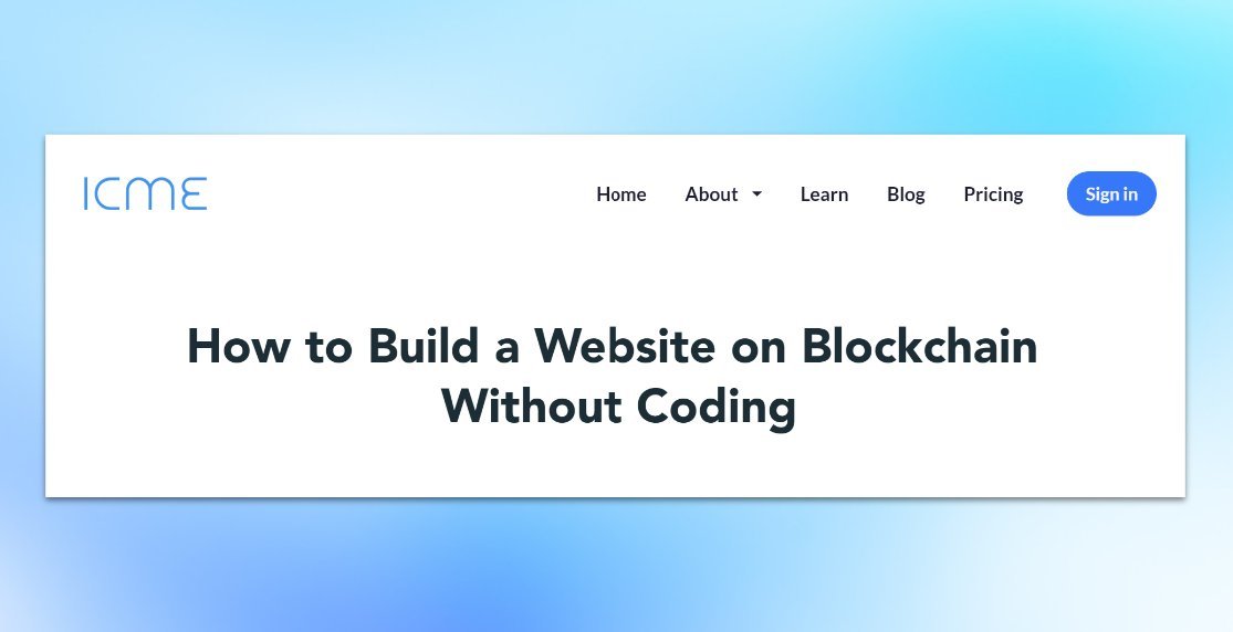 HoumanShadab's tweet photo. How to build website on blockchain: 👇

#nocode #ContentCreator #ICP https://t.co/z3OkptVvPO