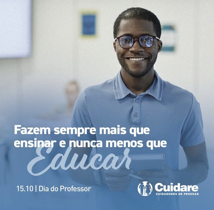 CuidareBrasil's tweet photo. Ser professor é mostrar diariamente aos alunos que o caminho para o conhecimento pode ser longo, mas sempre produzirá bons frutos. Feliz Dia do Professor! 💙
https://t.co/mBzCVffBMb https://t.co/esv34m5153