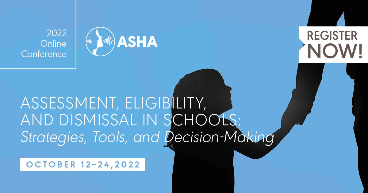 ASHAWeb's tweet photo. Last chance to register! Hear experts address all aspects of conducting assessments, determining eligibility and dismissal criteria, and identifying and providing appropriate services for students of all ages. Earn up to 1.65 ASHA CEUs. https://t.co/XIiXtnwFju #schoolsSLPs https://t.co/tzXlKaBihw