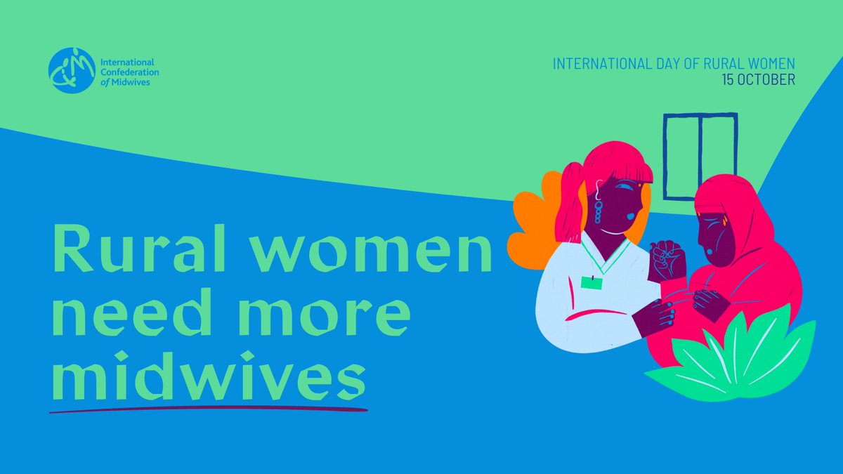 world_midwives's tweet photo. On the International Day of Rural Women, we're recognising that rural women need more #midwives. 

Supported &amp; resourced midwives improve the maternal health outcomes of diverse groups of women, including in rural communities. https://t.co/7PKyM6sxn3