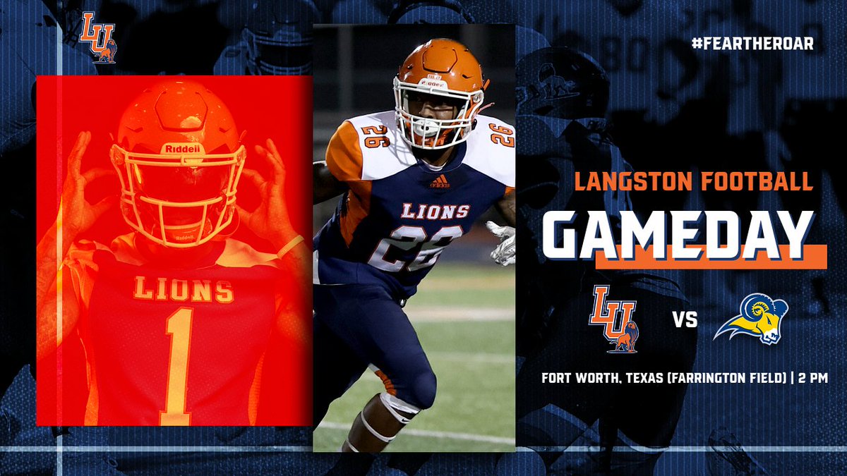 LangstonSports's tweet photo. GAMEDAY! #LUFB travels to face Texas Wesleyan today! Kickoff set for 2 pm!

📺: https://t.co/LDKO62kQ9j
📊: https://t.co/P4CTxUhdY4
🎟️: https://t.co/KMDwna1K9i
📻: StreambyPPBC in App Store

#goLions #FeartheRoar https://t.co/MA5xFj99kW