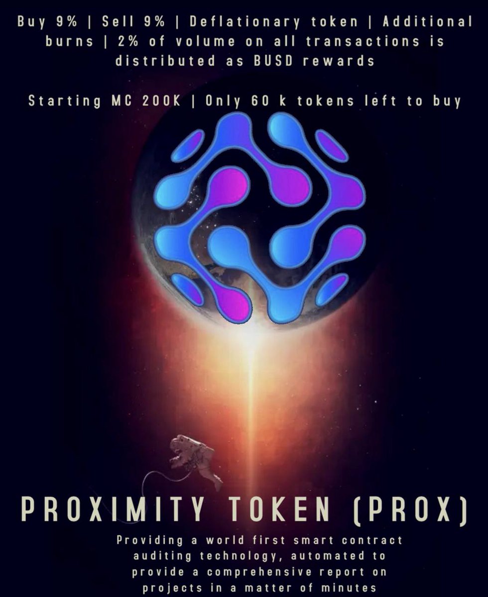 Proximityaudits's tweet photo. LAUNCH IN 1 HR APROX 

Tg:https://t.co/08XmprYEcA

Chart:https://t.co/L4nyey9WYJ

#BNB #ETH #BTC #BSC #100xGems #1000x #SAFU #proximity #audits #BSCGemAlert https://t.co/blDIPqcdTa