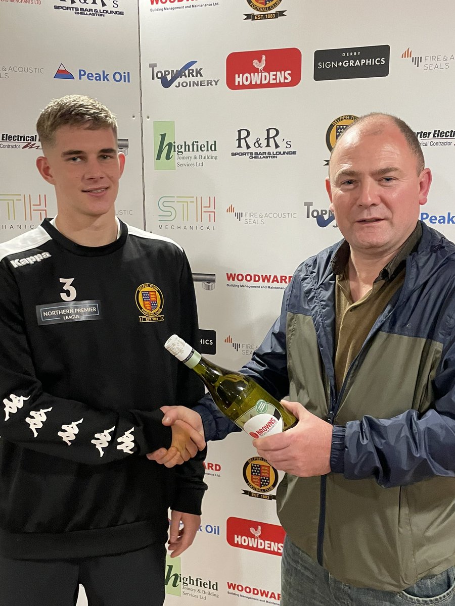 BelperTownFC's tweet photo. The @Brownsbm Man of the Match awards, presented by Match Sponsors NRB Accountancy go to Mohammad Qasim for @GuiseleyAFC and the Nailers’ Charlie Wakefield. https://t.co/x6iXSANidE