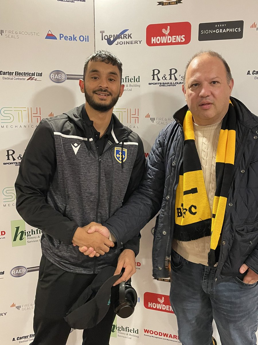 BelperTownFC's tweet photo. The @Brownsbm Man of the Match awards, presented by Match Sponsors NRB Accountancy go to Mohammad Qasim for @GuiseleyAFC and the Nailers’ Charlie Wakefield. https://t.co/x6iXSANidE