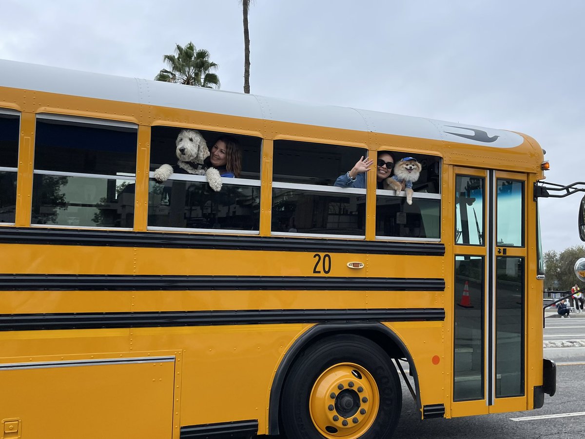Way to go <a href="/Rusdtrans/">RUSD Transportation</a> the wheels on the bus look GREAT filled with Rowland team members and fuzzy friends! #WeAreRUSD <a href="/Alex_Flores__/">Alex Flores</a>