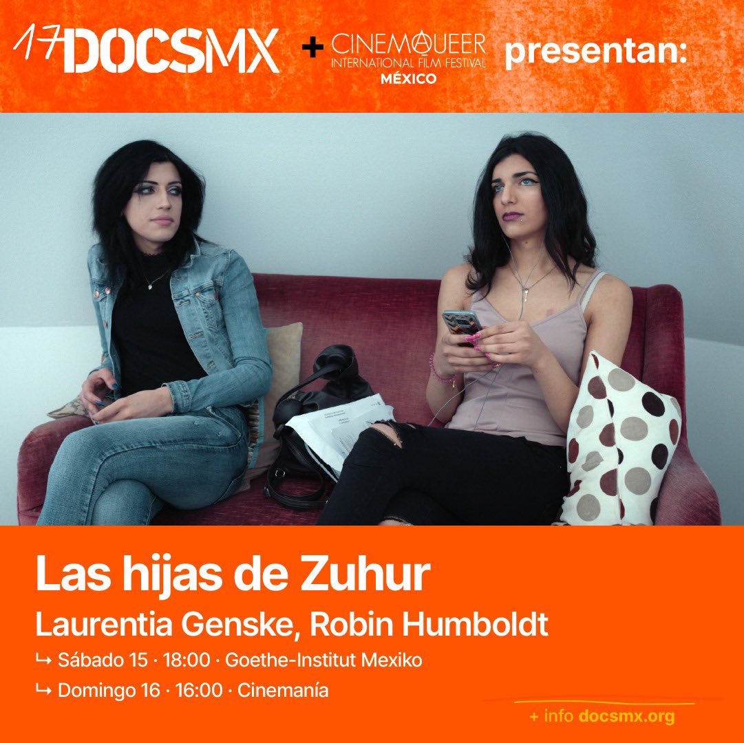 CinemaQueerMX_'s tweet image. ¡Tenemos cita hoy a las 6 PM en el @GI_Mexiko! 

Las hijas de Zuhur también estará disponible mañana en @CinemaniaCdmx a las 4 PM. 

#17DocsMX