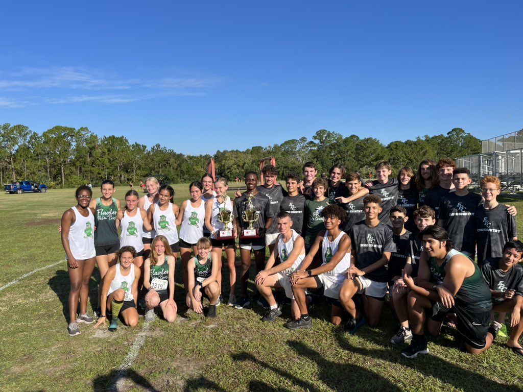 FPCTrackXC's tweet photo. Congratulations to the boys and girls cross country team’s …double five star conference champions first time since 2014 for the five star sweep 🧹! https://t.co/k7ZuhZ9MHs