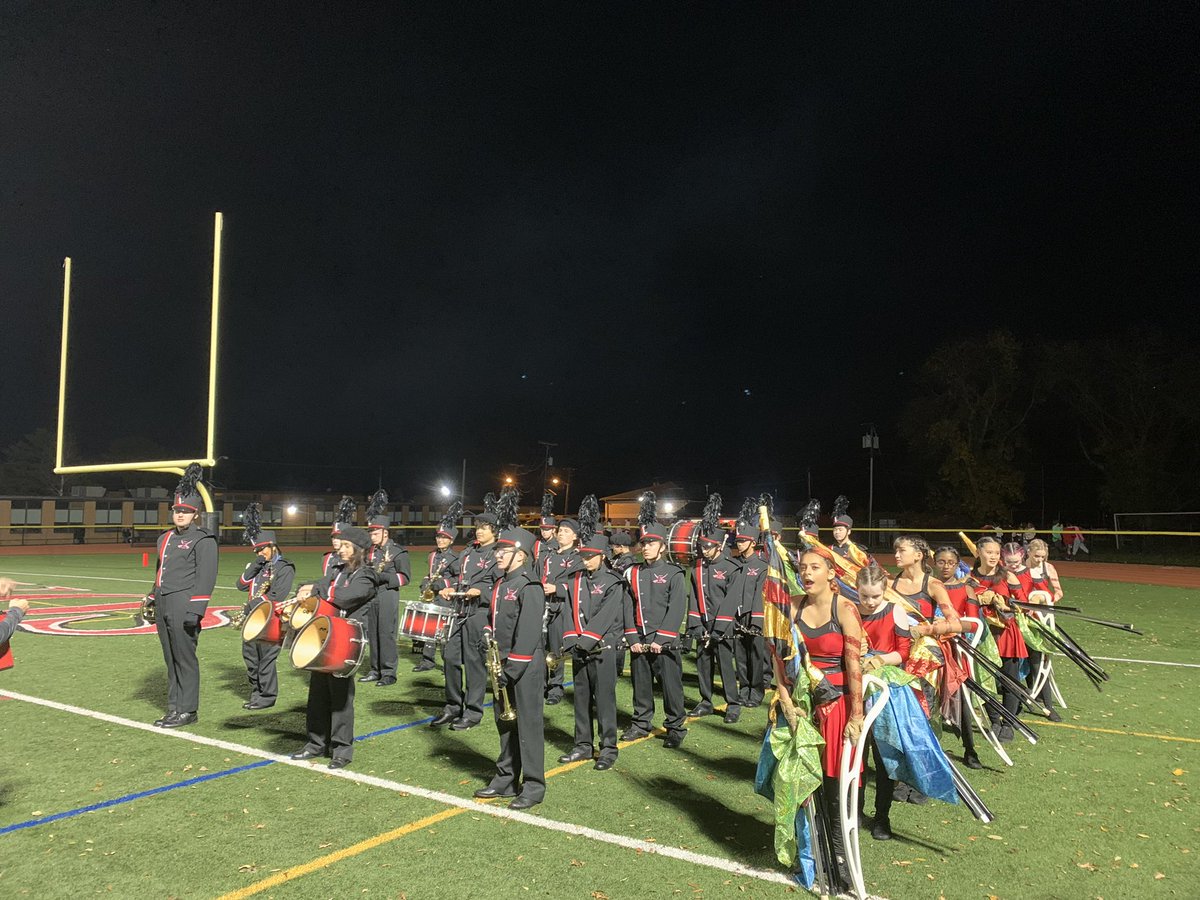 MLioneBand's tweet photo. @EmersonSupt Tonight, the EHS Marching Band will be performing at the annual NJMEA State Ratings Festival at Wayne Hills High School. Our performance time is scheduled for 5:45. #gocavos #nightatthemovies https://t.co/1UUY1nGToV