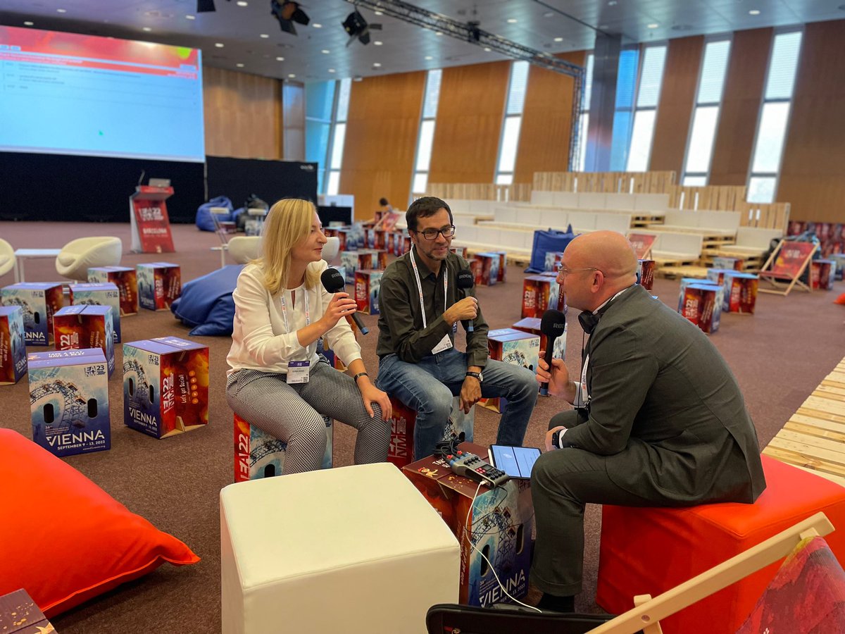 GustavWidar's tweet photo. Just had a nice talk with Jolanta Kunikowska and @stefanofanti4 about the evolution of nuclear medicine and @EANM. Soon in your podcast player. https://t.co/a6EvY1CmBc