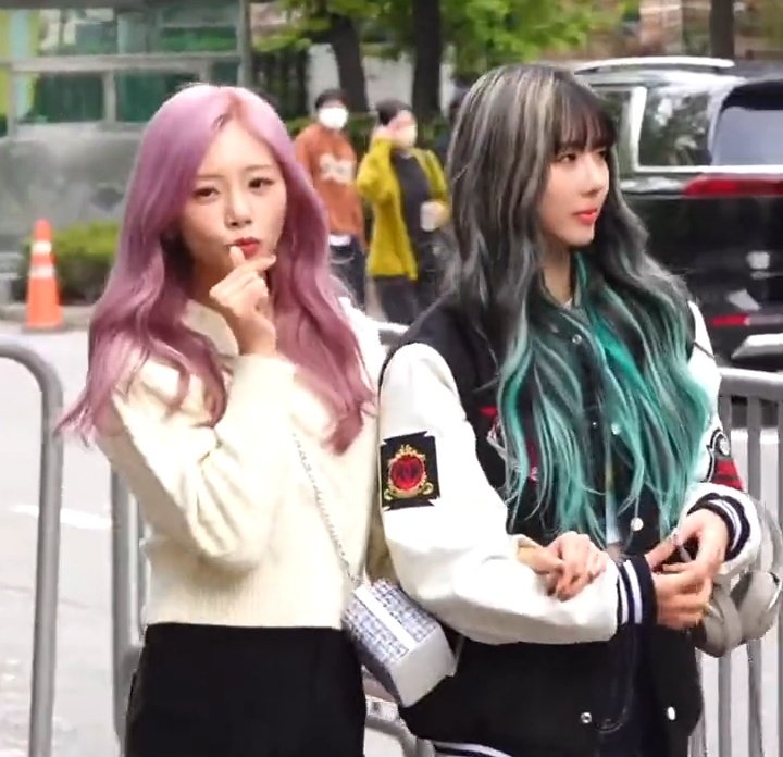 rafaela is in her president vision era on Twitter "im still stuck at minji looking like shes