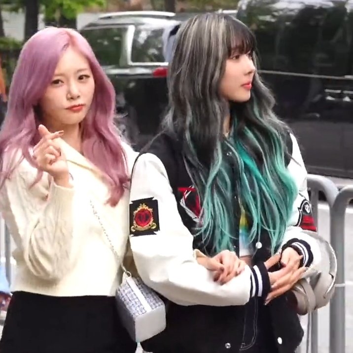 rafaela is in her president vision era on Twitter "im still stuck at minji looking like shes