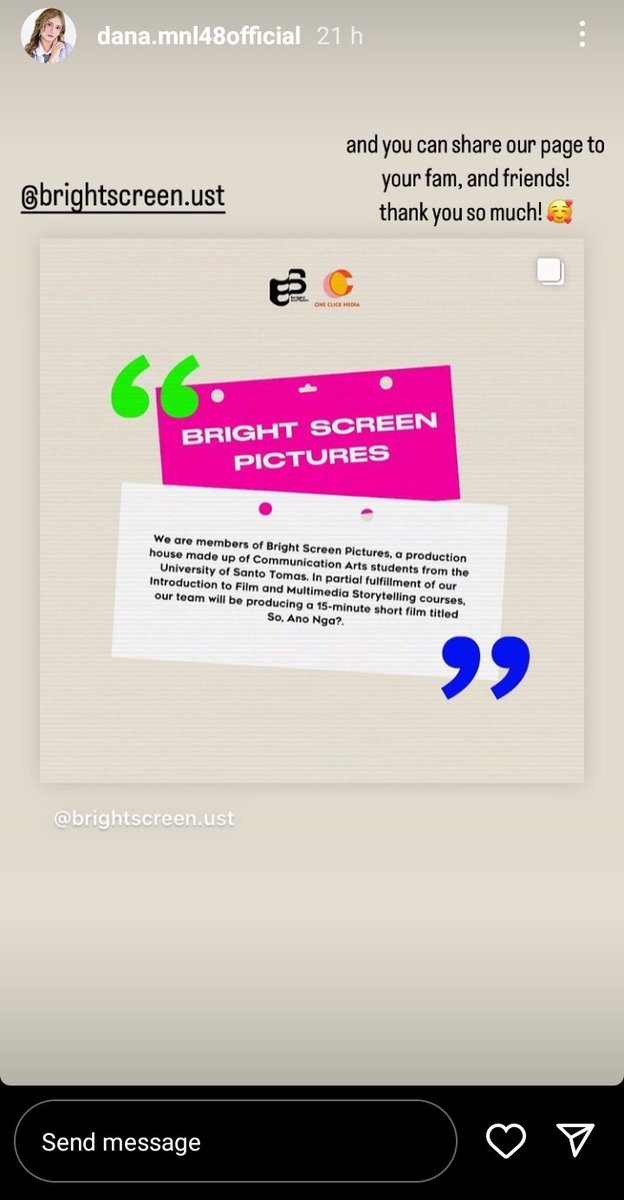 D_AlFoDa's tweet photo. dana.mnl48official Instagram Stories - 10/15/2022]

Click here for more information:
https://t.co/MT8GAo2C2Y

Follow her official accounts here: https://t.co/Z8mI2DTem3 💋

#MNL48 #MNL48Dana @mnl48official https://t.co/zogqIE0vJq