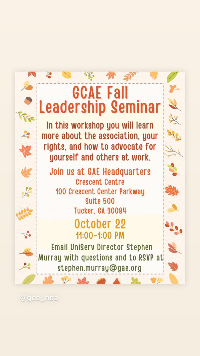 gce_nea's tweet photo. Who is this workshop good for?
ANY staff member who has a desire to improve leadership skills, support and grow the organization, or who just wants to learn more! All staff members and experience levels welcome!Members can RSVP by emailing stephen.murray@gae.org. https://t.co/kN08GLcwQP