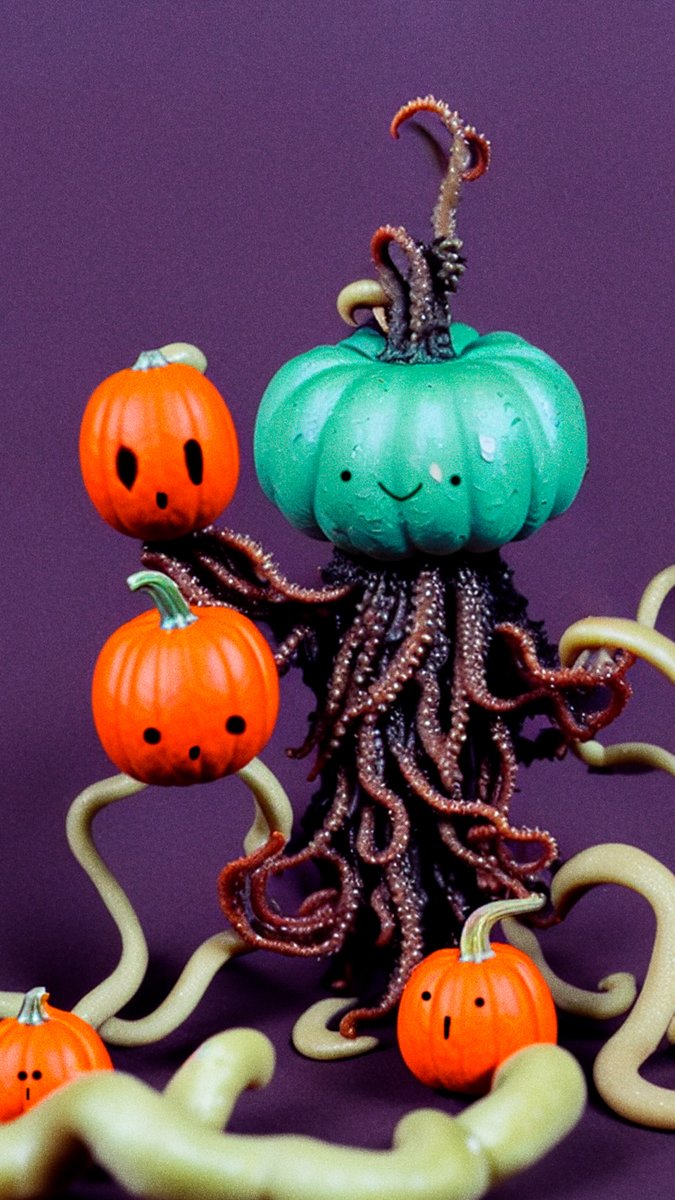 saponiak's tweet photo. Cucurbitacea Demona is a spooky, deadly and jolly pumpkin-shaped parasite that come from the Hallowed Lands beyond the realm of the Nightmares

#AiArtwork #aiartcommunity #aiart #stablediffusion #NFTCommunity #NFTs #AIartists #NFTartists #Halloween https://t.co/PlmKVHc20U