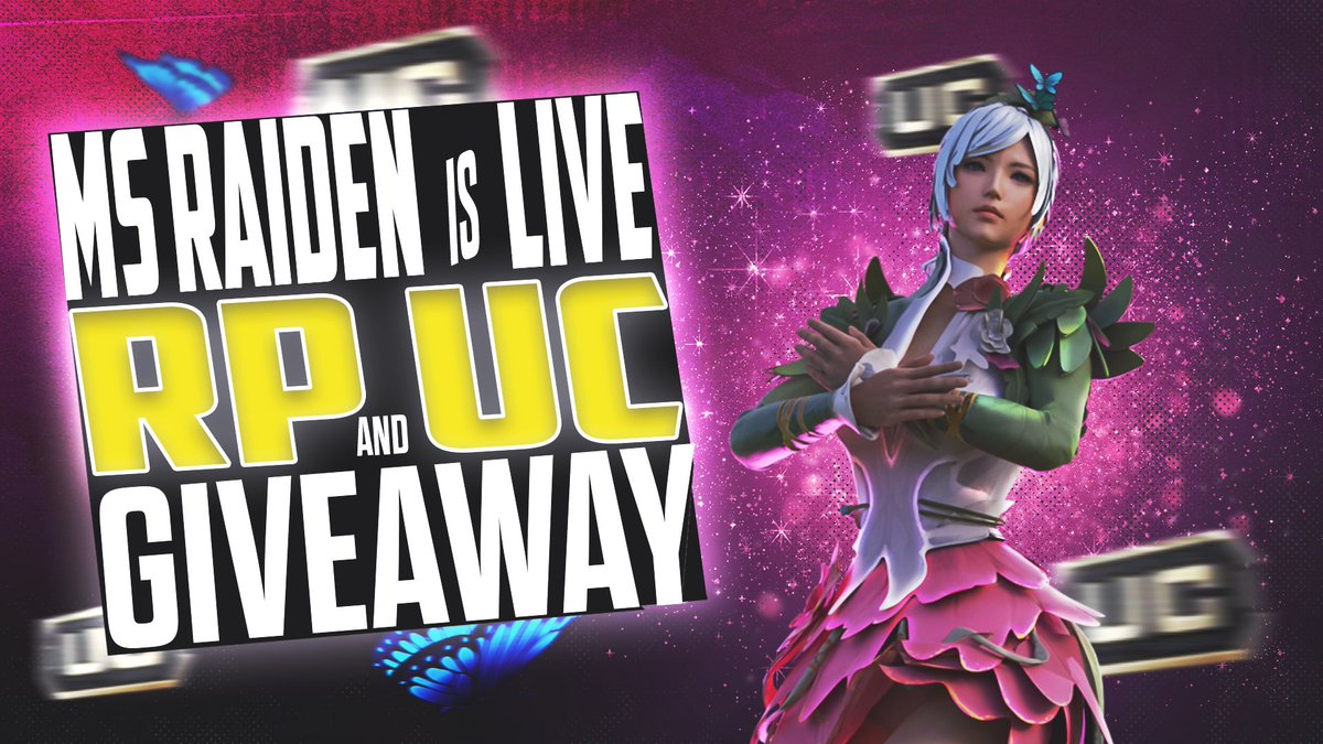 UnknownPubgGirl's tweet photo. 3 Royalpass Giveaway Livestream in 3 Hours from now only on MsRaidenYT YouTube channel...
For subscribers only ❤️
Don't forget to subscribe now...
10 pm Pakistan time....
#PUBGMOBILE #pubgmobilelive #PUBG #royalpass #giveaway https://t.co/53IkQajbdy