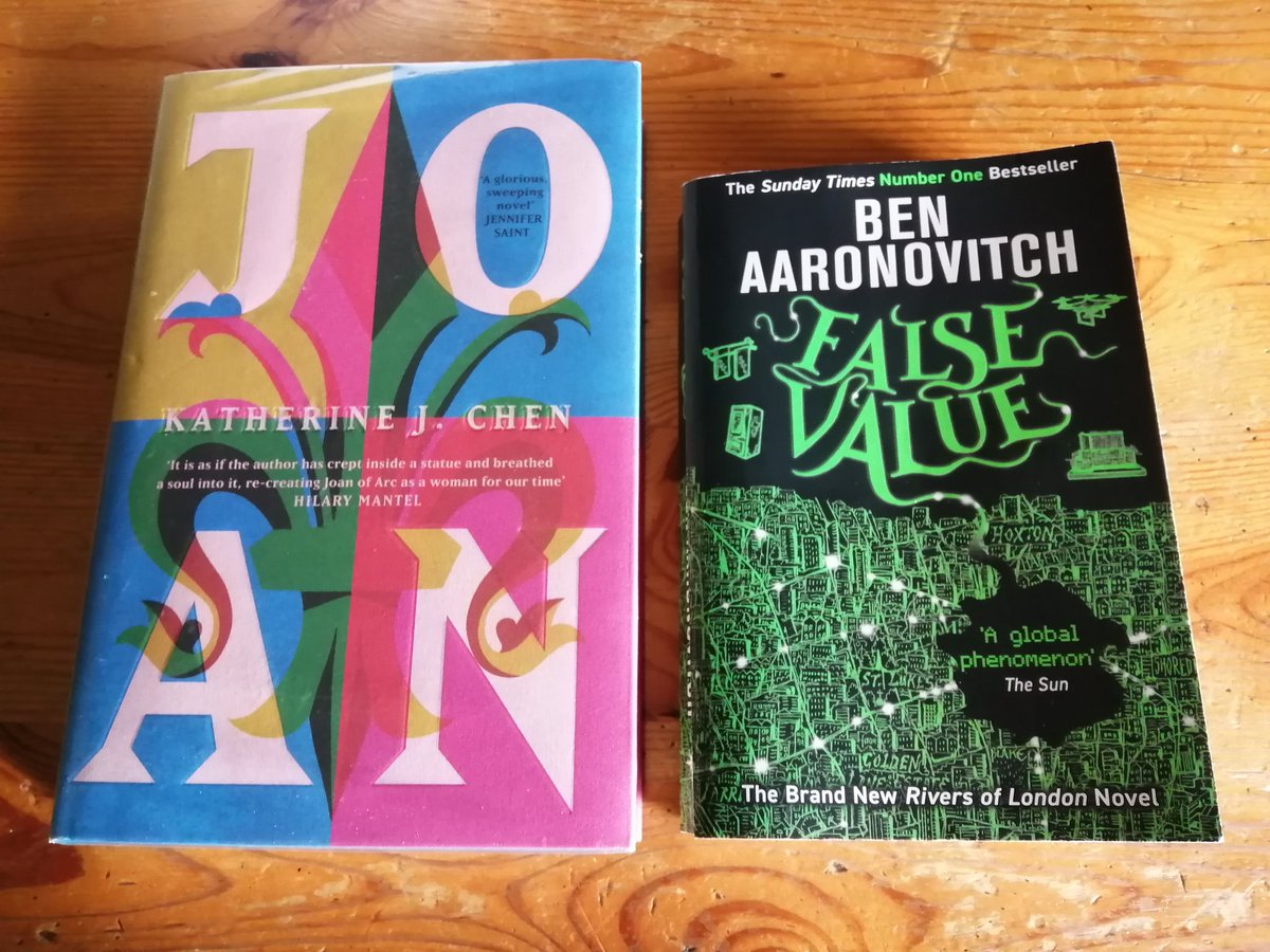 annuskaodena's tweet photo. @bertsbooks I am finishing #FalseValues by Ben Aaronovitch (N. 7 of the #RiversOfLondon series which I love) and starting #Joan by Katherine J. Chen which I am really looking forward to reading. ๐
#amreading #BookTwitter https://t.co/QaIlcmNzd7