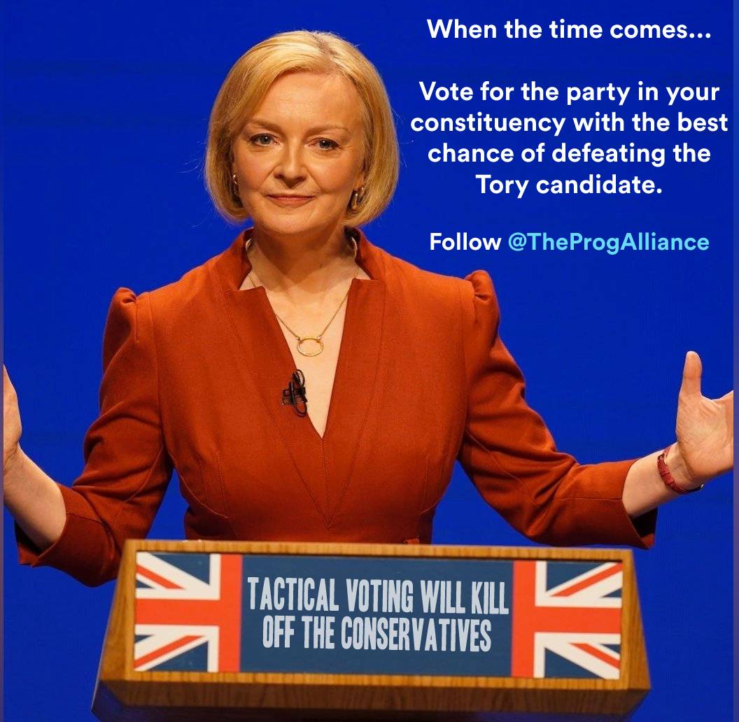 If you haven't already, start to work out what is your most effective tactical vote in a General Election for your constituency. In most UK seats it'll be Labour...in many it'll be the Lib Dems...others it could be Green, Plaid Cymru, SNP, or other, so do go research